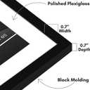 Americanflat 18x22 Picture Frame with Polished Plexiglass - Use as 14x18 Frame with Mat or Display 18x22 Photo Without Mat - Streamline Collection - Thin Border Picture Frames for Wall - Black