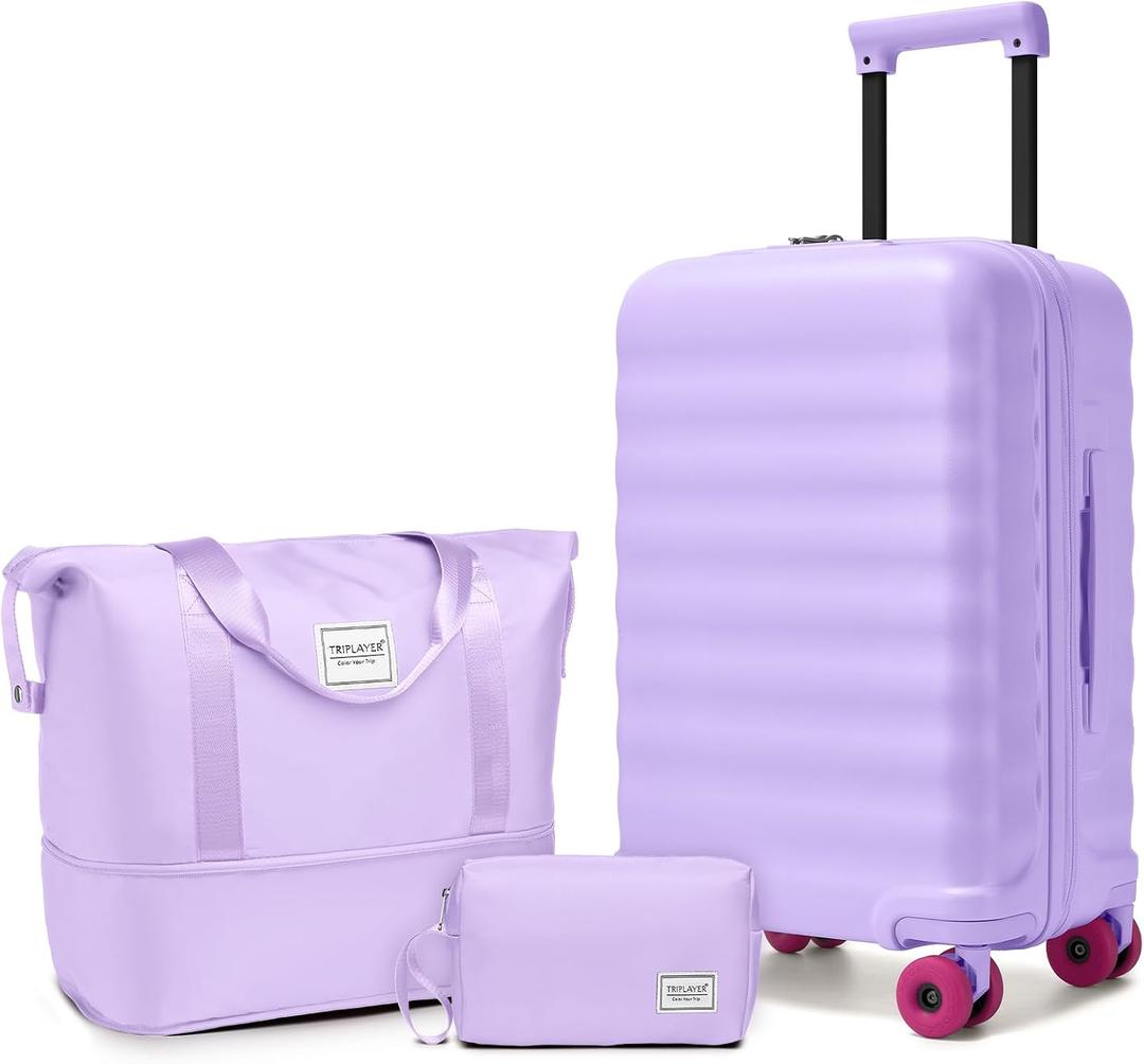 Carry On Luggage Set 3 Piece, Carry-on Suitcase With Wheels, 3 piece set 22inch