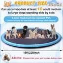 228" Non-Slip Splash Pad for Kids and Dogs, Extra Large Thicken Splash Pad Sprinkler for Kids Summer Water Toys for Dogs and Children Ages 4-12 Outdoor Backyard(Classic Style)