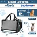 GAPZER Cat Carrier Alaska Airline TSA Approved 17x11x9.5 Soft-Sided Small Pet Air Travel Carry Bag, Southwest Airplane Kitten 12lbs Crate in Cabin Under-Seat Traveling Cage Tiny Dog Under 8 Pound