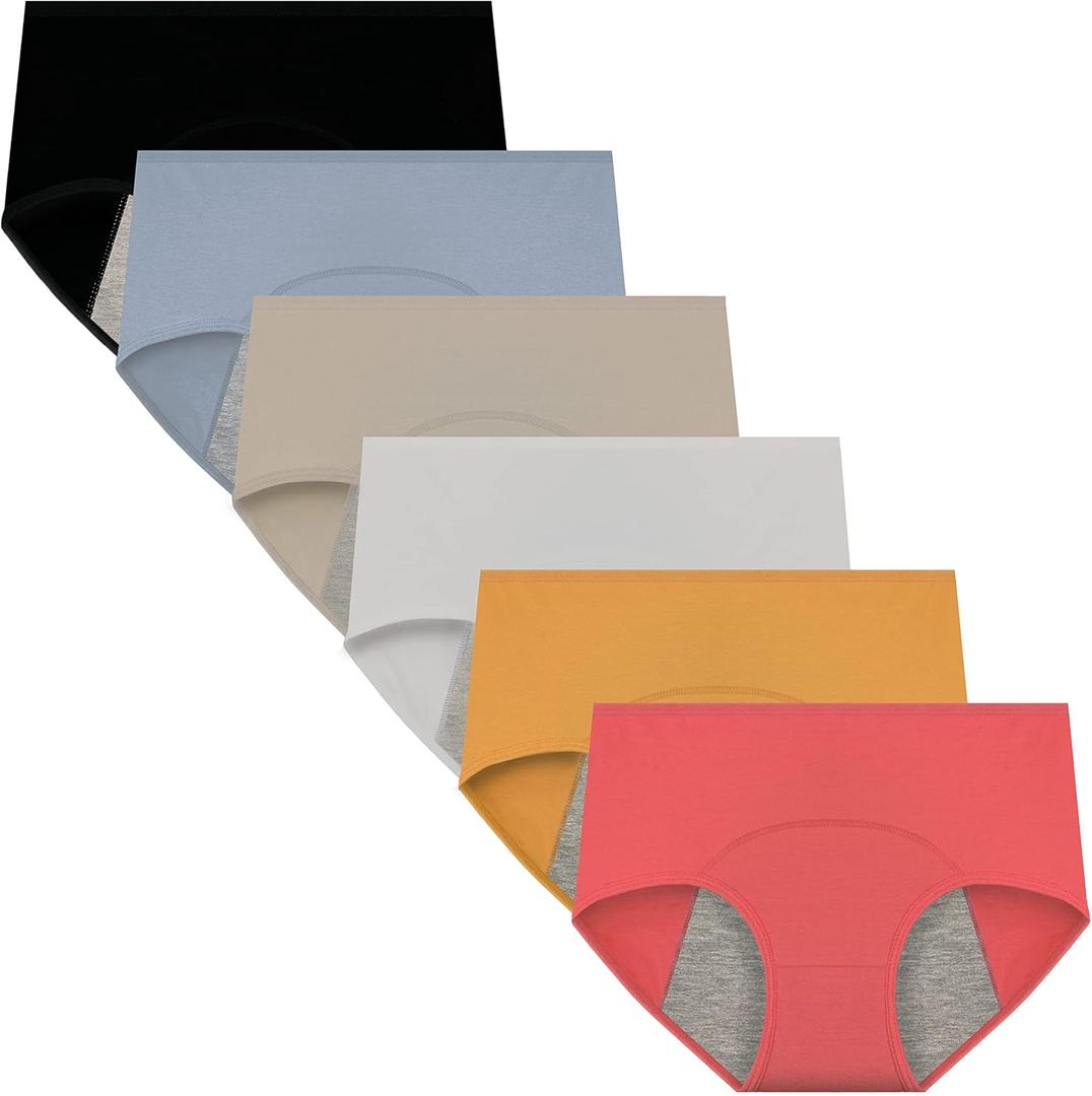 Nalwort Women's Menstrual Period Briefs Girl Ultra Soft Postpartum Cotton Panties Underwear (Color-m1)