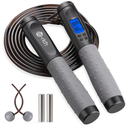 Te-Rich Jump Rope, Weighted Jump Rope for Fitness, Skipping Rope with Counter - Heavy Handles, Adjustable Length - Cordless Jumping Rope for Men Women Kids Fitness Exercise Training