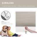 Changshade Cordless Cellular Shades, Blackout Room Darkening Black Out Honeycomb Blinds for Indoor Windows Bedroom, Pull Down Pleated Accordion Blind Easy Install, Shade Size 39" Wx72 H, Beige