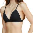 Organic Cotton Bra for Small Breasted Women, Wireless T-Shirt Bra, Seamless Padded Bra for Women, L