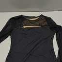 Avidlove Bodysuits for Women Round Neck Shapewear Bodysuit Long Sleeve Bodysuit Sexy Mesh Top Double Lined Cutout Shirt (Medium, Black)