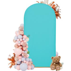 Arch Covers,Arch Backdrop Stand Fitted Cover for Wedding Birthday Party Ceremony Banquet Decoration(6.6FT,Sky Blue,Cover Only)