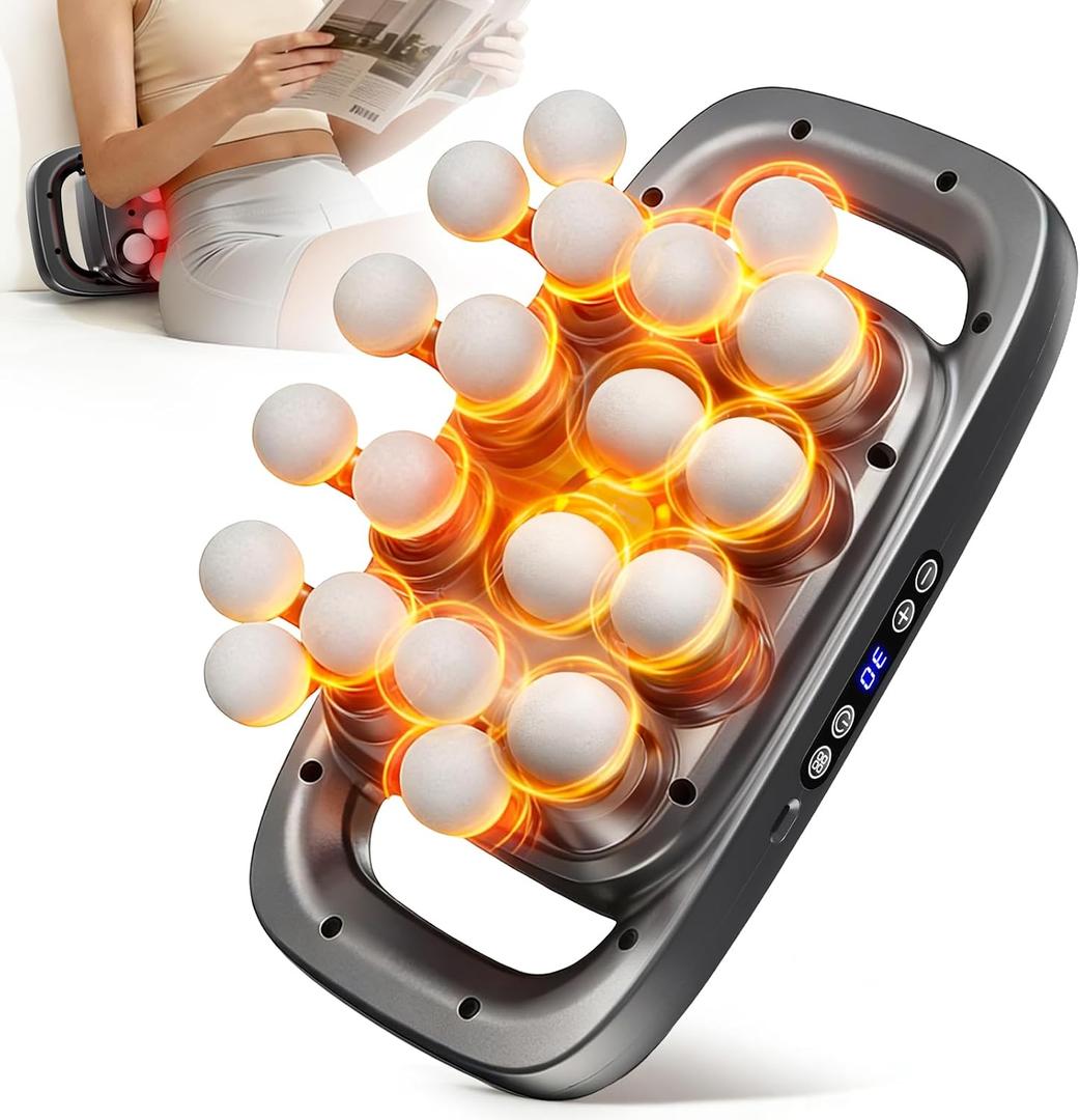 20-Head Massage Gun, Deep Tissue Percussion Massager with 30 Speeds & 3 Modes, 110lb Force, Ultra-Quiet 35dB, 2600mAh Battery, Fast Charging,Full Body Muscle Relaxation,Father Day Gifts