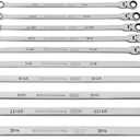 GEARWRENCH 10 Pc. 120XP Universal Spline XL Flex Head Gearbox Ratcheting SAE Wrench Set - 86142