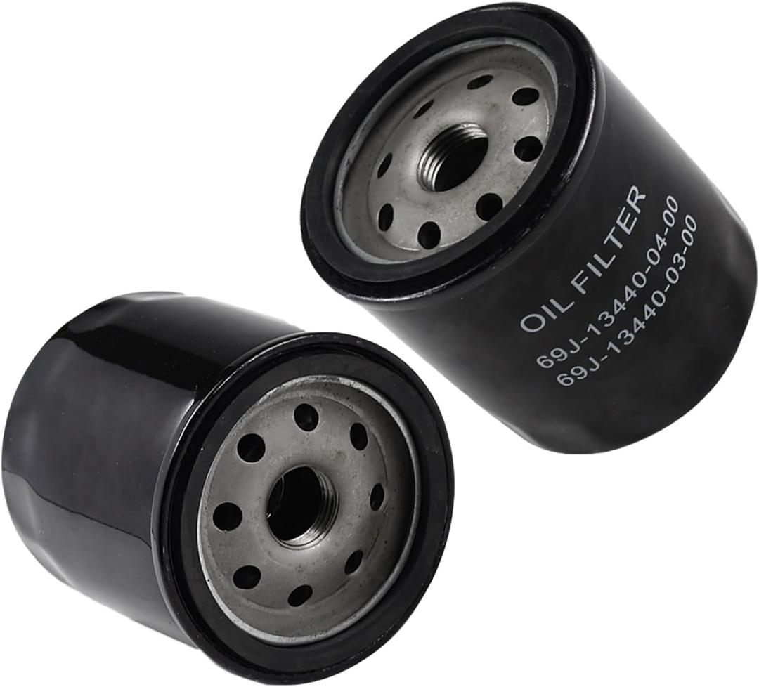 Oil Filter 69J-13440-04-00 69J-13440-03-00 Replacement  Compatible with Yamaha F150 F175 F200 F225 F250 4-Stroke Outboards, AR/SX Boats, FX HO VX VXR FZR WaveRunner 2-Pack
