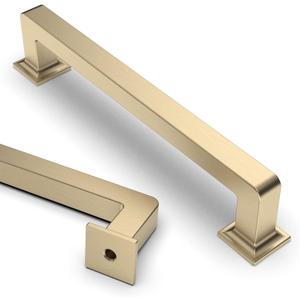Asidrama 10 Pack 5 Inch(128mm) Brushed Brass Kitchen Cabinet Handles, Gold Cabinet Pulls Kitchen Cabinet Hardware Cupboard Handles Drawer Pulls