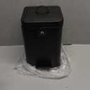 Dog Poop Trash Can Outside, 5L/1.3Gal Metal Trash Can with Lid, Waterproof & Odor Control, Pet Poop Bucket with Foot Pedal, Dog Waste Station for Garage, Patio, or Garden, Black