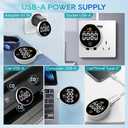 USB 2-in-1 Gas & Carbon Monoxide Detectors with Touch Screen, Plug-in/USB-A/USB-C Powered CO & Gas Detector Alarm, CO, Natural Gas, Propane, Methane, Explosive Gas Alarm (2-Pack)