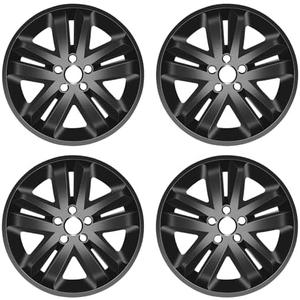 TULALUX Wheel Skins Compatible with Ford Explorer 2011-2019; 18 inch Wheel Covers; Black Set of 4 Packs (Glossy Black)