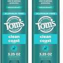 Tom's of Maine Mountain Spring Natural Deodorant for Men and Women, Aluminum Free, 3.25 oz (3.25 Ounce (Pack of 2)