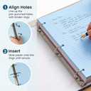 2 x HIBOX Loose Leaf Paper Wide Ruled Notebook Paper, 100 Sheets 8"x10.5" Filler Papers Blue, 3-Hole Punched Binder for Back to School & College Supplies, Fights Ink Bleed, Office Planners