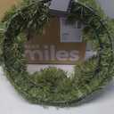 JOYIN 24'' Pre-Lit Christmas Wreath with Warm Lights, Large Lighted Christmas Wreaths for Front Door, Windows, Living Room, Xmas Indoor & Outdoor Holiday Decorations, Battery Operated