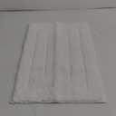 Buganda Bathroom Rugs, 24" x 16", Soft and Absorbent Microfiber Bath Rugs, Non-Slip Shaggy Shower Carpet, Machine Wash Dry Bath Mats for Bathroom Floor, Tub and Shower, White