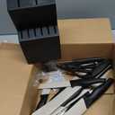 Knife Set, 15 Pieces Kitchen Knife Set with Built in Sharpener, High Carbon German Stainless Steel Knife Block Set, Dishwasher Safe