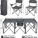 Camping Chair Set of 3, Outdoor Folding Camping Chairs for Heavy People with Cup Holder & Carry Bag,Collapsible Chair Include One Sofa Chair and Two Single Chair,Support up to 500lbs