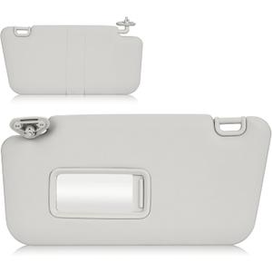 Left Gray Sun Visor for Subaru Forester 2009-2013, Driver Side Car Sunvisor Replacement 92011SC033LO