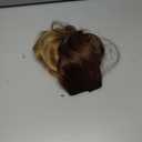 REECHO Clip in hair extensions, 20" Curly Wavy Synthetic HE008 Hairpieces for Women - Ash Brown with Platium Highlights