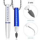 Portable Tools Set - 2Pcs with Keychain, Tartar Scraper & Eraser for Travel & Home Use, Compact Oral Kit
