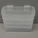 Gridwall Baskets, Grid Wall Storage Bin Plastic Grid Wall Panels Bins for 3 Inch Gridwall Panel for Organizing Storage Display Kitchen Home Office Garage Bathroom(Clear,4 Pcs)