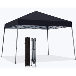 MASTERCANOPY Portable Pop Up Canopy Tent with Large Base(10x10,Black)