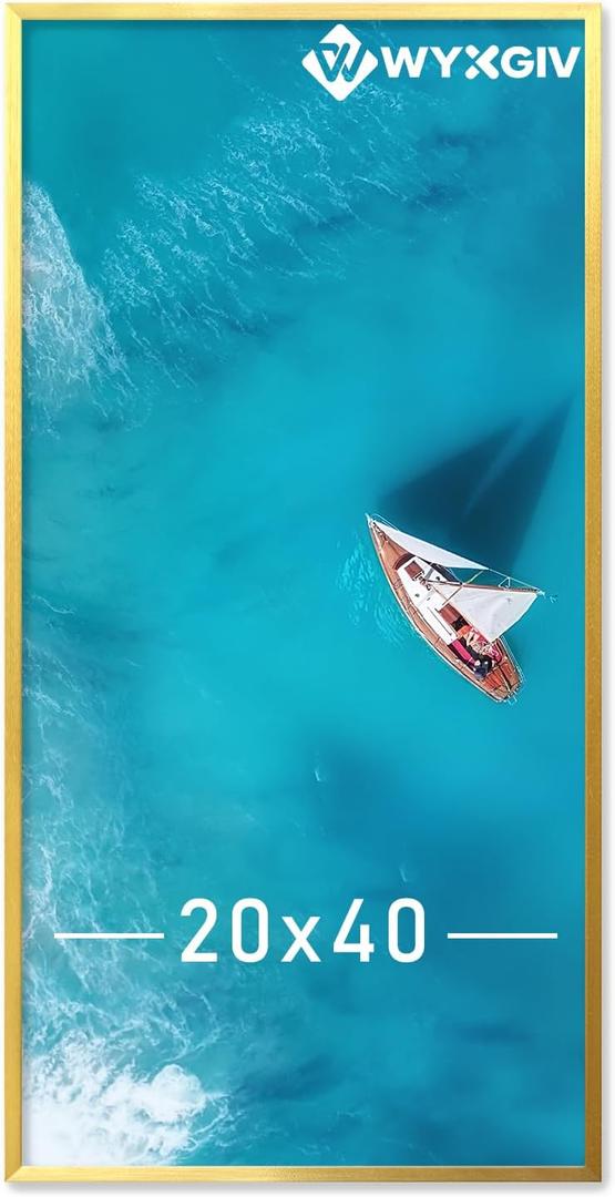 Gold 20x40 Picture Frame Lightweight yet Durable Frame Wall Hanging