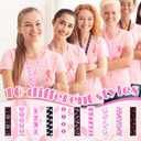 Ctosree 20 Pcs Breast Cancer Awareness Lanyards Silicone Keychains Pink Ribbon Wrist Neck Lanyard for Men Women Wristlet Strap Breast Cancer Survivor Inspirational Gift for Women