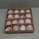 16Pcs Vintage Rustic Christmas Ball Ornaments - Large Shatterproof Neutral Christmas Ornaments Set Farmhouse Christmas Decor for Xmas Tree Home Party Holiday (Red)