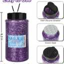 Purple Chunky Glitter, 14.11oz/400g Craft Glitter Powder for Epoxy Tumblers, Hair Face Body Eye Nail Art Festival, DIY Party Decorations