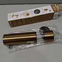 Epar Electric Gold Salt and Pepper Grinder - Battery Operated Brass Pepper Mill with Ceramic Burr - One Hand Peppermills With LED Light