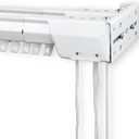 Heavy Duty Double Traverse Rod Center Open 30-48 inch White