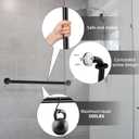 ZUEXT 32 Inch Matte Black Stainless Steel Bathroom Shower Grab Bar