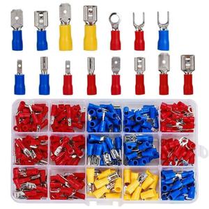 280 PCS Insulated Wire Electrical Connectors Assortment - Fork, Ring, Spade, Quick Disconnect - Crimp Marine Automotive Cable Terminals
