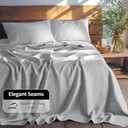 LBRO2M 100% Pure Linen Sheet Set Deep Pocket Up to 16" Bed Sheets Sets, Natural Flax Beddings Soft, Breathable, Comfortable for All Seasons 4 Pcs Sheet Set King Size, Grey