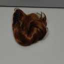 FELENDY Ponytail Extension Claw 18" 20" Curly Wavy Straight Clip in Hairpiece One Piece A Jaw Long Pony Tails for Women Light Auburn