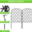 OUSHENG 10 Pack Decorative Garden Fence, Total 10ft(L) x 24in(H) Animal Barrier Border, Rustproof Metal Wire Section Edging Fencing Panel for Outdoor Patio Garden Yard, Arched