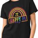 Kindergarten Teacher Shirts for Women-Rainbow Heart Short Sleeves | Cute Back to School Shirt Great for Preschool Educators Classroom Daily Work First Day Celebration Events (Black, S)