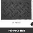 Door Mat Indoor Mat, Entryway Door Mats 36x59 Non-Slip Rubber Backing, Low-Profile Entrance Mats, Absorbent Resist Dirt Doormats Inside Floor Door Mat for Entryway,Charcoal (3' x 4'11" (Runner))