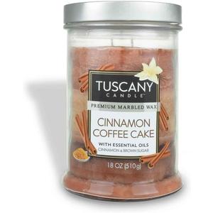 Tuscany Candle Cinnamon Coffee Cake Long-Lasting Scented Jar Candle, 18 oz