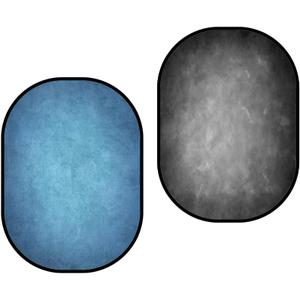Kate Collapsible Backdrop Pop Up Photo Backdrops Gray Blue Folded Background for Portrait Photography, for Video, for Live Stream, 5x6.5ft (CB01)