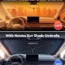 [2026 Upgraded] Nmoiss Windshield Sun Shade Umbrella for Honda CRV - [Vinyl Coating Heat Shield] Protect Car from Sun Rays & Heat Damage Keep Cool and Protect Interior, Spring Structure Edge