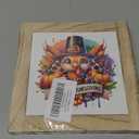 Happy Thanksgiving Wooden Sign Autumn Farmhouse Decor With Festive Greeting Fall Decor Sign For Home Decorative Pumpkin Themed Display - Warm Holiday Atmosphere Decoration 5.9x5.9 Inch