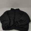 Women's Winter Cropped Puffer Jacket 2023 Long Sleeve Lightweight Zip Short Jacket Coat with Pockets (X-Large, Black)