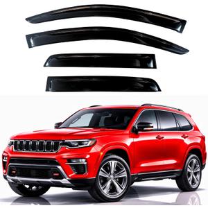 KPY Rain Guards Fit for 2022-2026 Jeep Grand Cherokee, Out-Channel Window Visors Vent Wind Deflectors 4PC, Car Accessories for 22-26 Grand Cherokee (Excludes L Model)