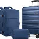 UKEIN Luggage Set with Backpack,Polycarbonate Carry On Luggage Airline Approved with Spinner Wheels, Hardshell Travel Suitcase with TSA Lock,Suitcase Set 3 Piece