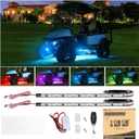 10L0L Golf Cart Underglow LED Light Strip Kit, 14 Modes Underbody Glow Neon Lighting with Wireless Remote Control, Sound Active, Water Resistant Flexible Tubes 126-LEDs 86 Inch 2 Pack