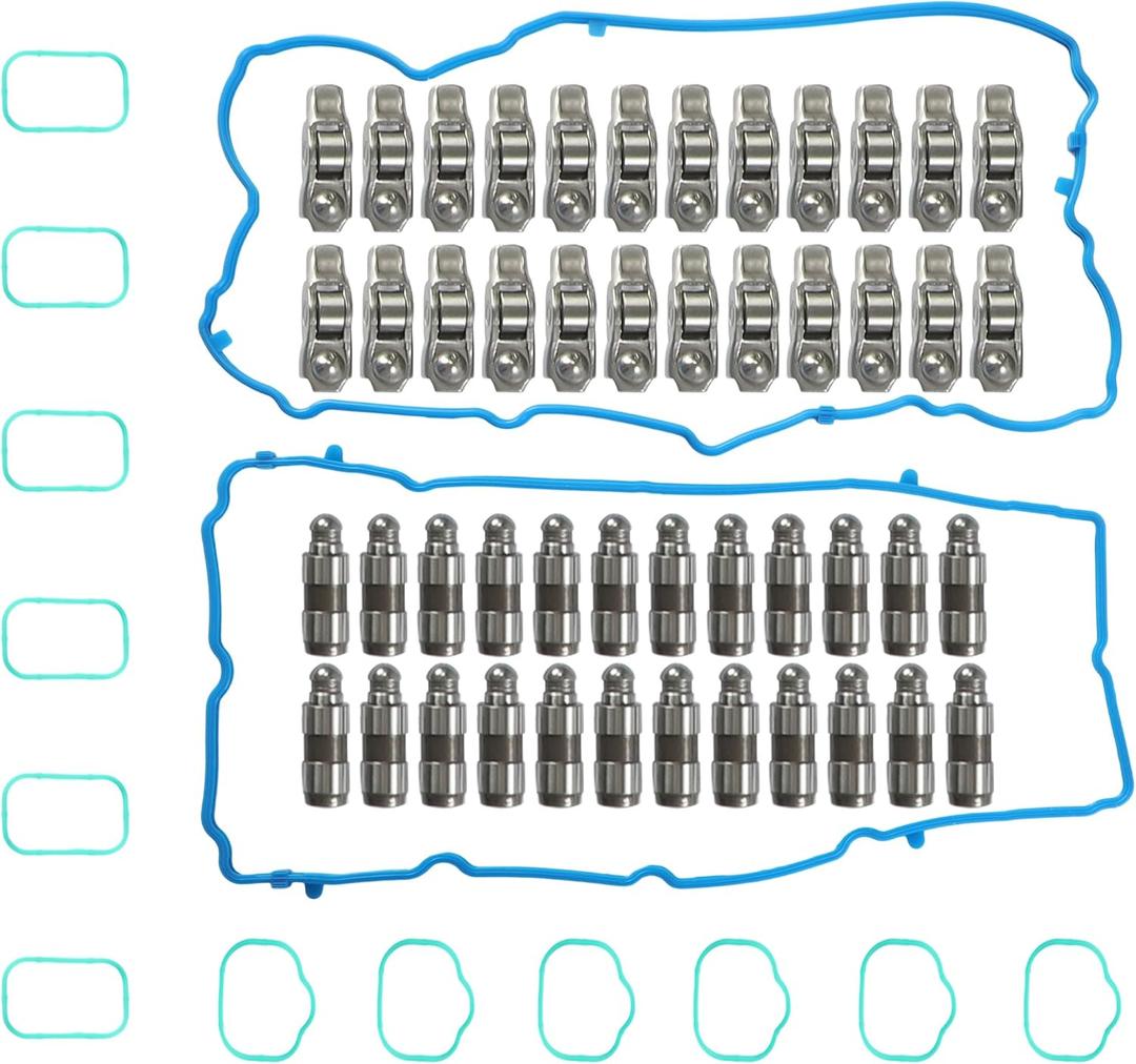 24Pcs Rocker Arm Valve Lifter Valve Gasket Kit Fit For Jeep Grand Cherokee Dodge Ram 1500 Chrysler 300 2011-2016 3.6L Pentastar 5184296AH 5184332AA 5184296AF